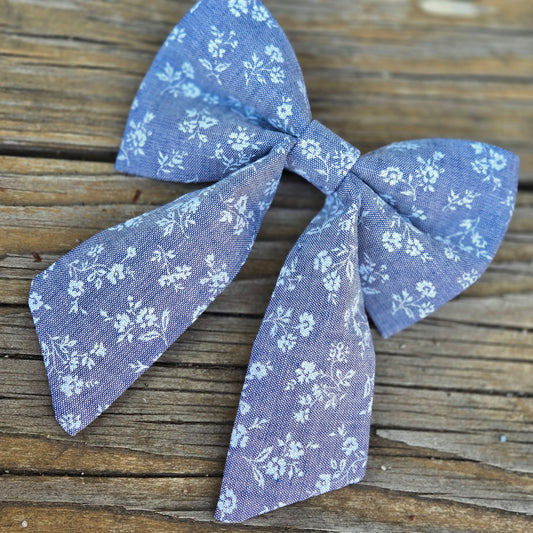 Floral Chambray Dog Collar (Copy)