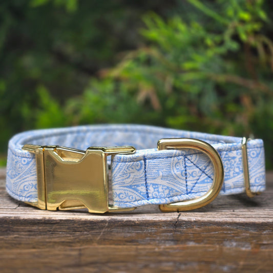 Coastal Paisley Dog Collar