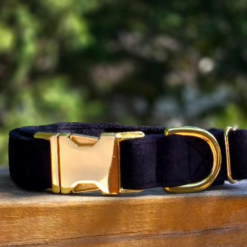 Crushed velvet dog collar best sale