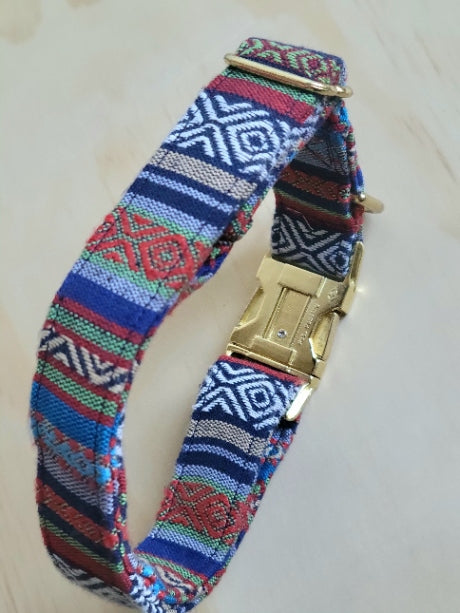 Bold Multicolor Boho Dog Collar