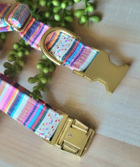 Bright Multicolor Boho Dog Collar
