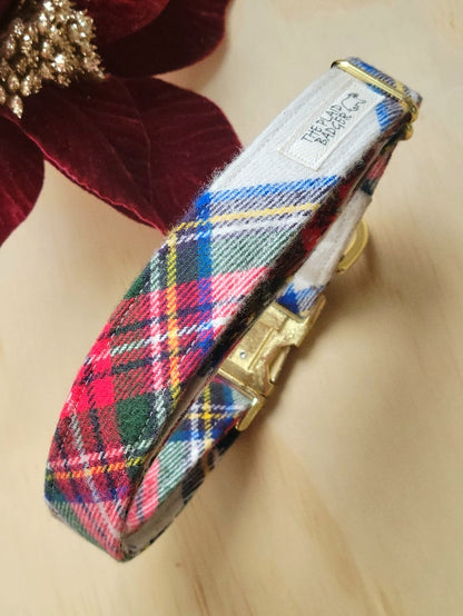 Seconds Sale - Jingle Plaid Dog Collar
