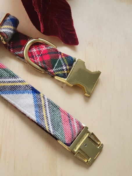 Seconds Sale - Jingle Plaid Dog Collar