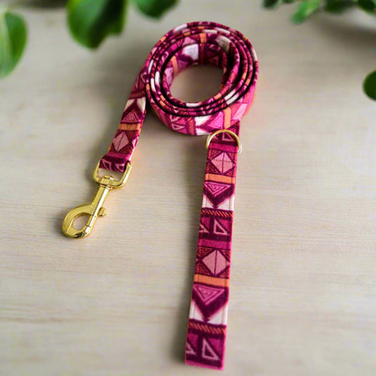 Magenta Aztec Dog Leash