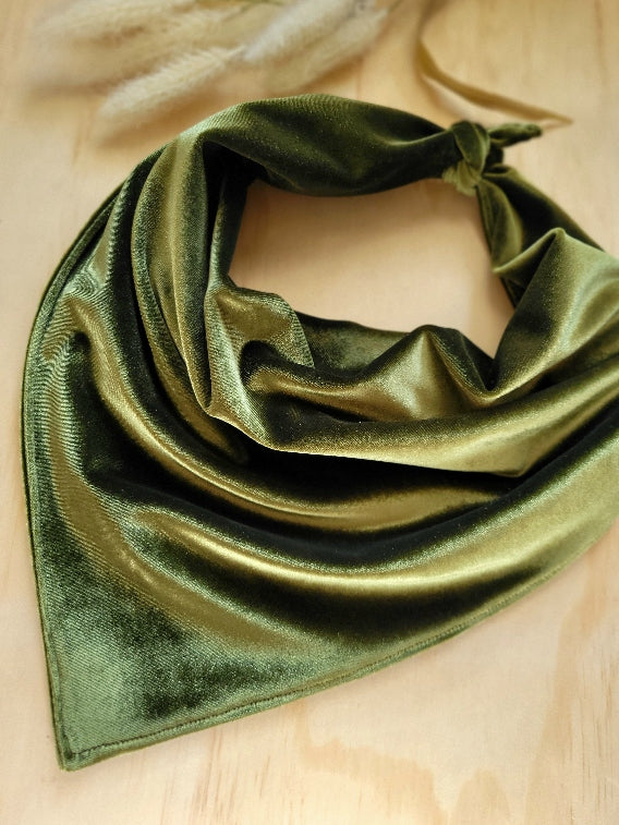 Velvet Bandana - Moss