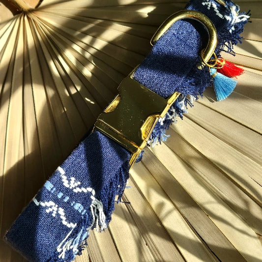 Playa - Navy Blue Fringe Dog Collar
