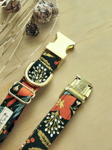 Poinsettia Dog Collar