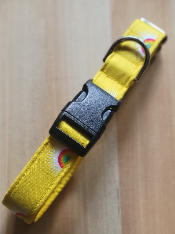 Seconds Sale - Rainbow Dog Collar - Yellow