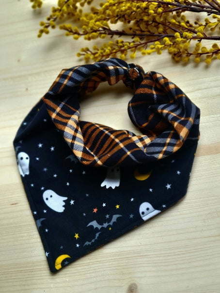 Reversible Halloween Dog Bandanas