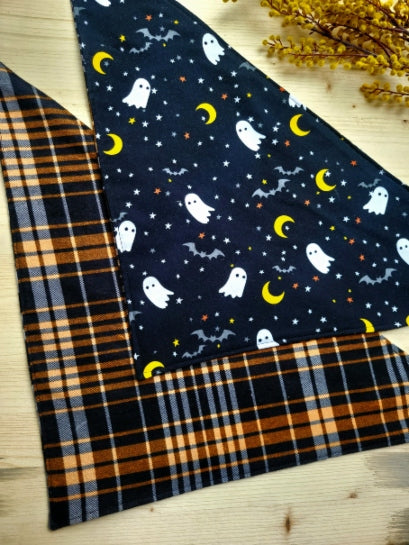 Reversible Halloween Dog Bandanas