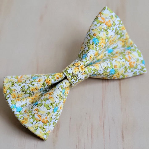 Sunny Calico Floral Dog Bow Tie