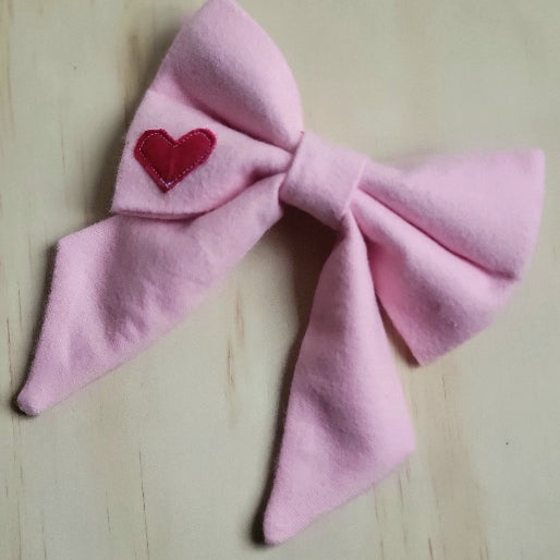 Valentine's Day Heart Fancy Dog Bow