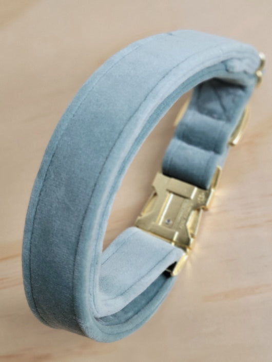 Velvet Dog Collar - Eucalyptus