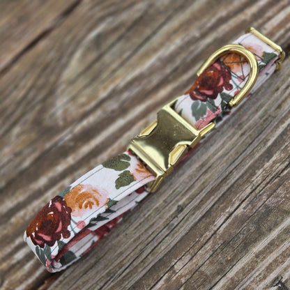 Winter Roses Dog Collar