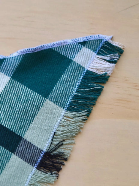 Wintergreen Flannel Dog Bandana