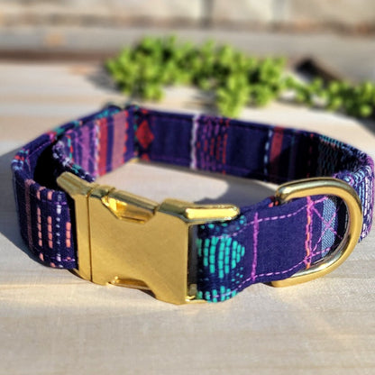 Purple Woven Dog Collar