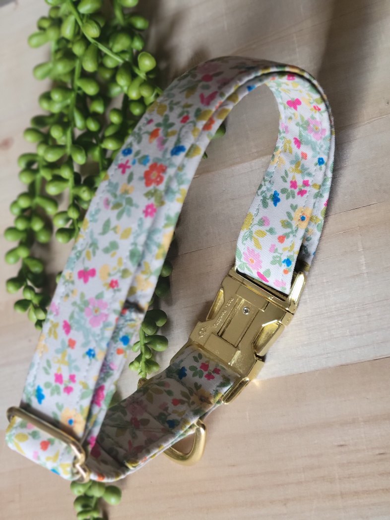 Bright Floral Dog Collar