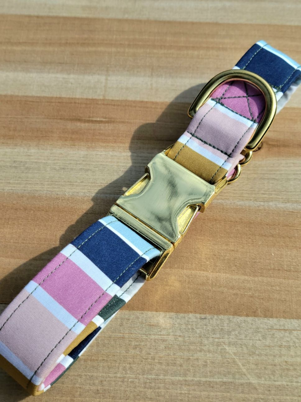 Seconds Sale - Muted Rainbow Stripe Dog Collar